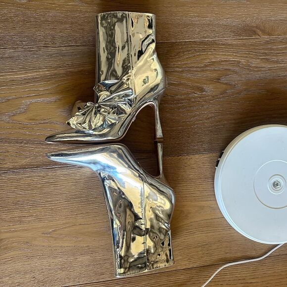 Sam Edelman ESMAE STILETTO ANKLE BOOTIE in Metallic Silver - Picture 8 of 11